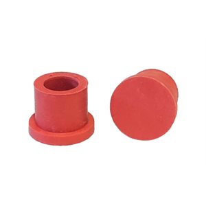 Red Rubber Plug 13/32 H x 1/2 W x 1/4 ID (6.35mm) Col-Tec Collaters