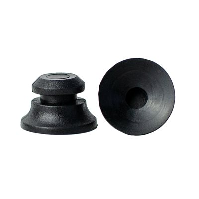 Black Vinyl Cap 3/8 H x 1/2 W x 1/4 (6.35mm) Stem