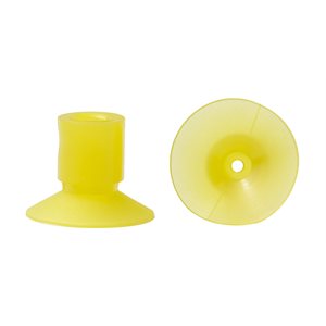 Yellow Vinyl Sucker 5/8 H x 3/4 W x 5/32 ID Reduces To 1/8 ID (3.175mm)