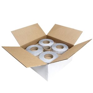 Mailing Tabs Clear Poly 1" - 20000 Tabs Per Roll - Case of 5 Rolls