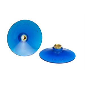 Blue Vinyl Vacuum Cup 1.1H x 3.5W x 1/4 NPT Style E