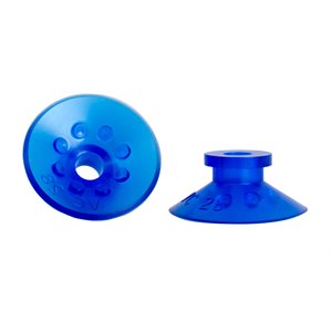Blue Vinyl Vacuum Cup .5H x 1.14W x .25B w/Cleats Style A