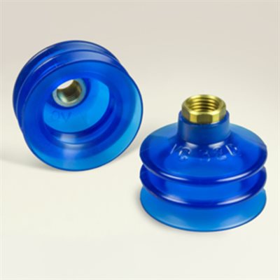 Blue Vinyl Vacuum Cup 1.65H x 2W x 1/4 NPT Style J