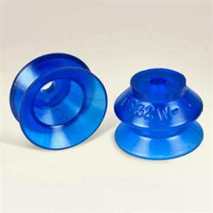 Blue Vinyl Vacuum Cup 1.12H x 1.63W x .31B 5/16Hl .17 Stem Style K
